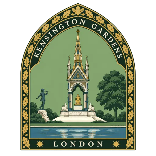 Kensington Gardens travel stamp