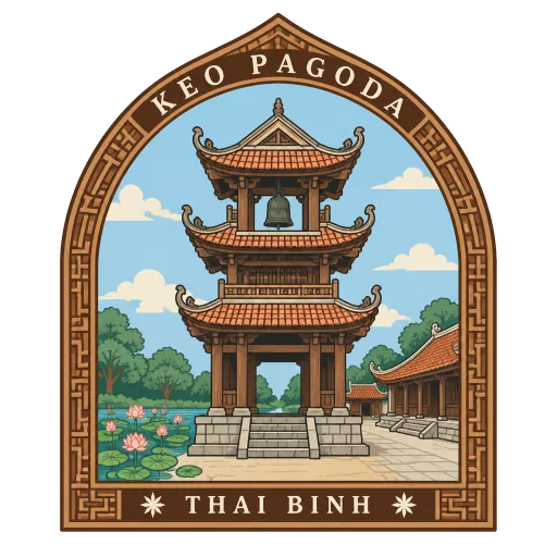 Keo Pagoda travel stamp