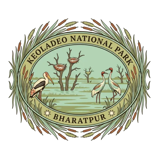 Keoladeo National Park travel stamp