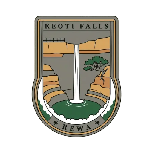 Keoti Falls travel stamp