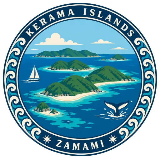 Kerama Islands travel stamp