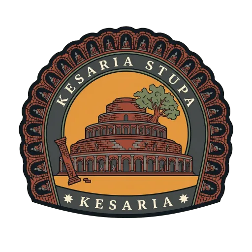 Kesaria Stupa travel stamp