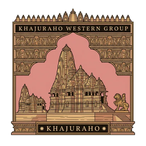 Khajuraho Western Group travel stamp