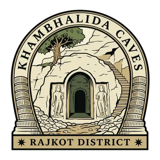 Khambhalida Caves travel stamp