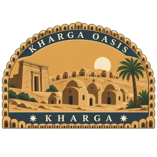 Kharga Oasis travel stamp