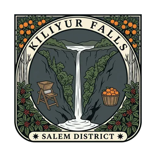 Kiliyur Falls travel stamp