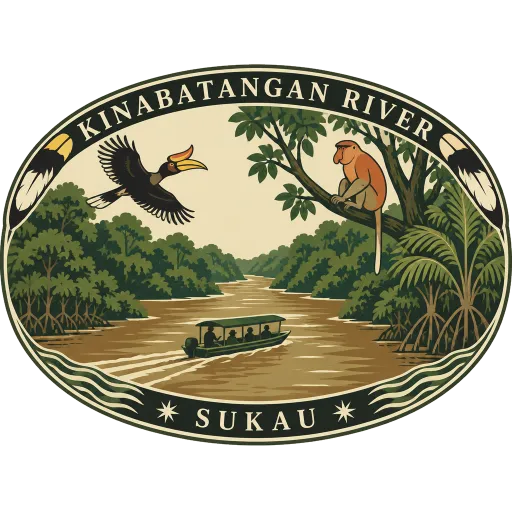 Kinabatangan River travel stamp