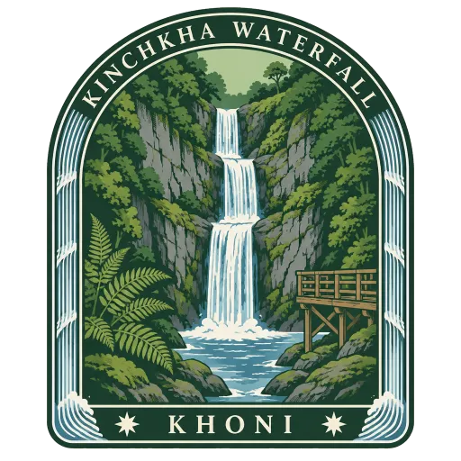 Kinchkha Waterfall travel stamp