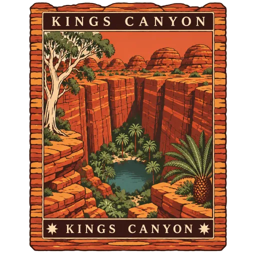 Kings Canyon travel stamp