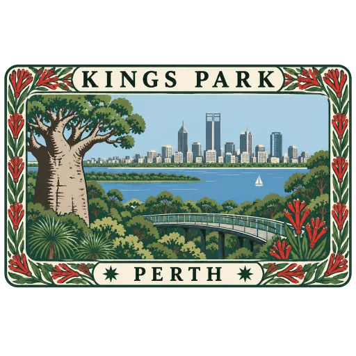Kings Park travel stamp