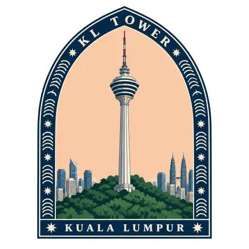 KL Tower travel stamp