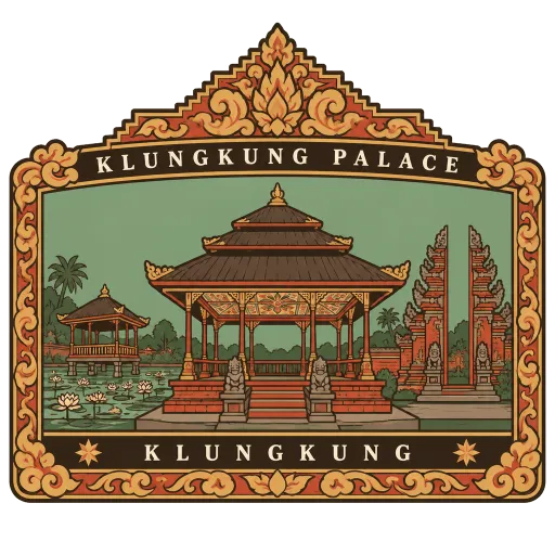 Klungkung Palace travel stamp