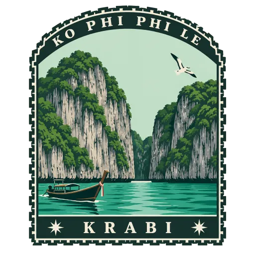 Ko Phi Phi Le travel stamp