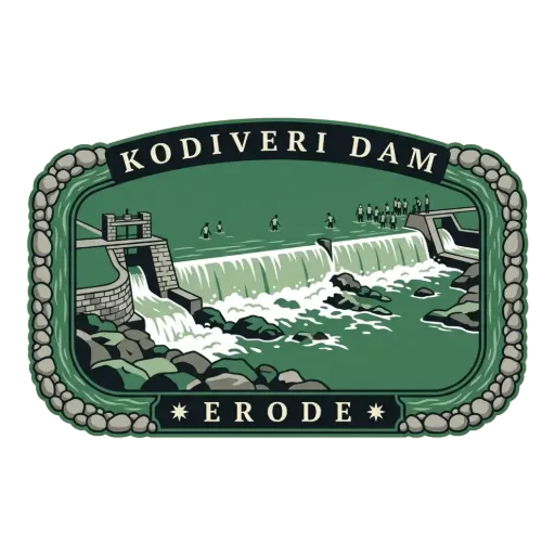 Kodiveri Dam travel stamp