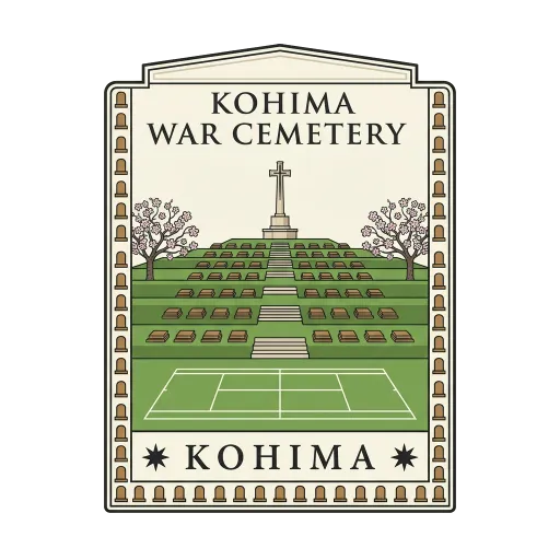 Kohima War Cemetery travel stamp