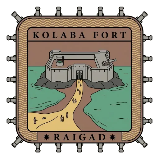 Kolaba Fort travel stamp