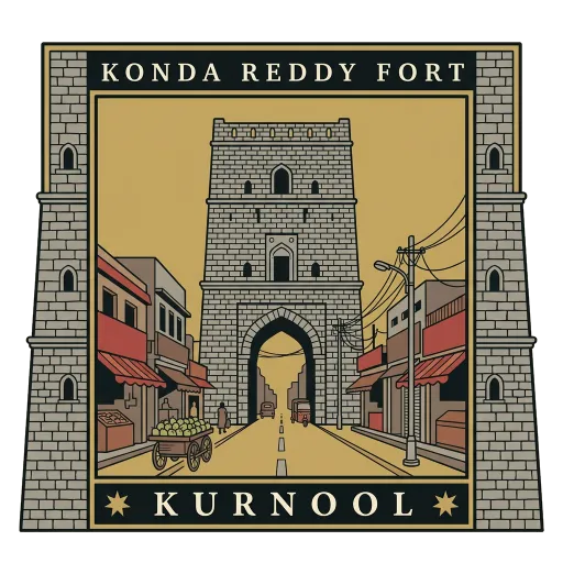Konda Reddy Fort travel stamp