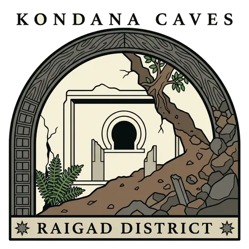 Kondana Caves travel stamp