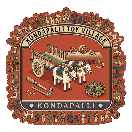 Kondapalli Toy Village travel stamp