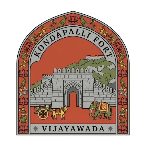 Kondapalli Fort travel stamp