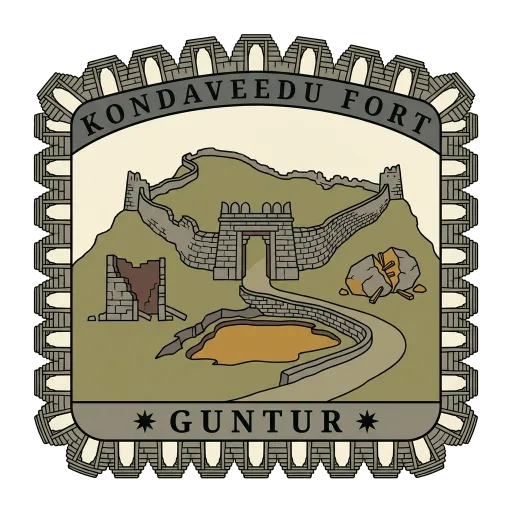 Kondaveedu Fort travel stamp