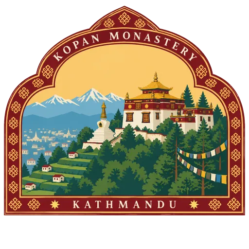 Kopan Monastery travel stamp