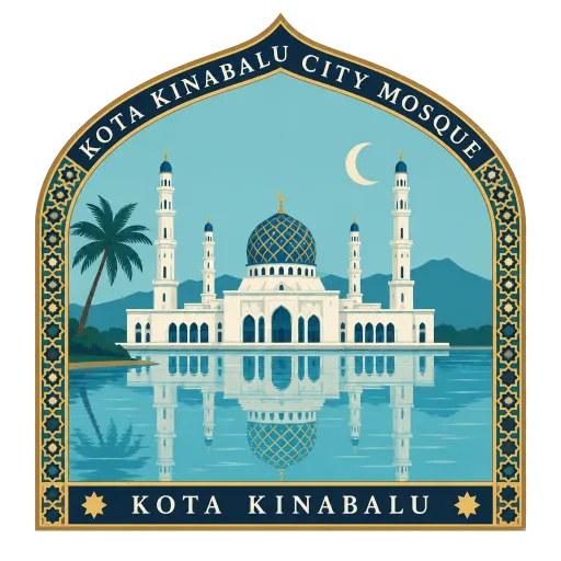 Kota Kinabalu City Mosque travel stamp