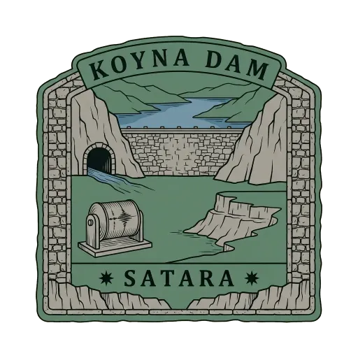Koyna Dam travel stamp