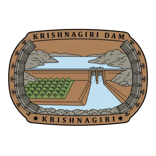 Krishnagiri Dam travel stamp