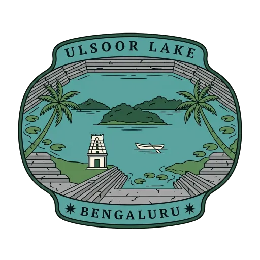 Ulsoor Lake travel stamp