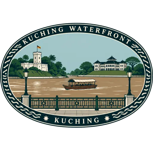 Kuching Waterfront travel stamp