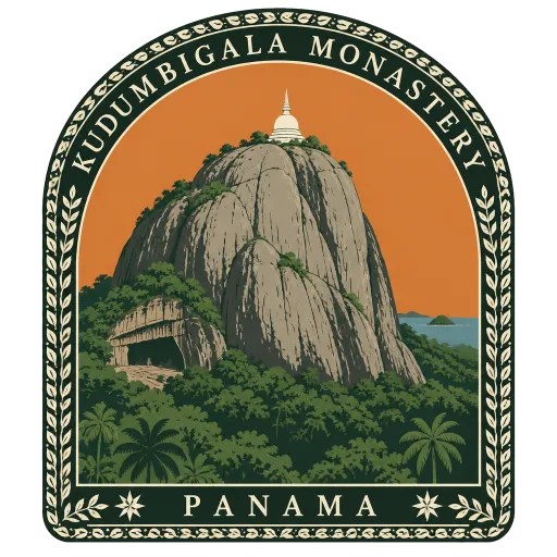 Kudumbigala Monastery travel stamp