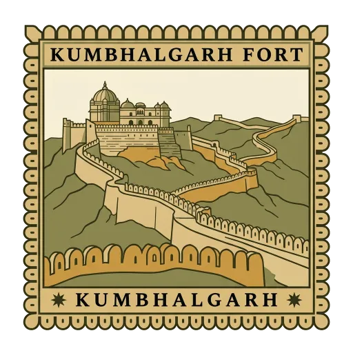 Kumbhalgarh Fort travel stamp