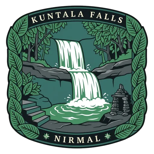 Kuntala Falls travel stamp