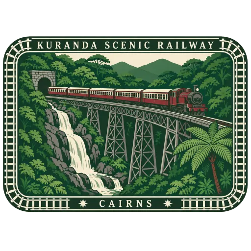 Kuranda Scenic Railway travel stamp