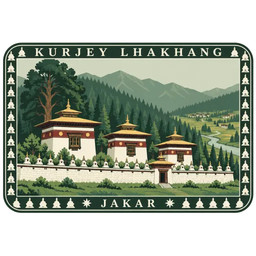 Kurjey Lhakhang travel stamp