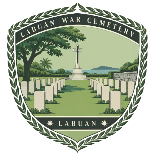 Labuan War Cemetery travel stamp