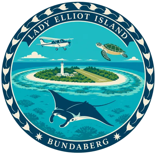 Lady Elliot Island travel stamp