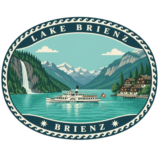 Lake Brienz travel stamp