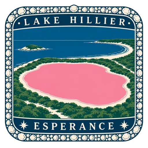 Lake Hillier travel stamp