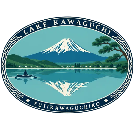 Lake Kawaguchi travel stamp