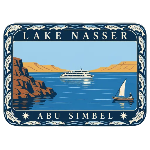 Lake Nasser travel stamp