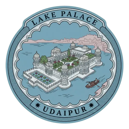 Lake Palace travel stamp