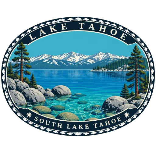 Lake Tahoe travel stamp