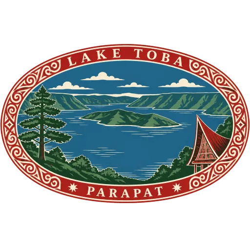 Lake Toba travel stamp