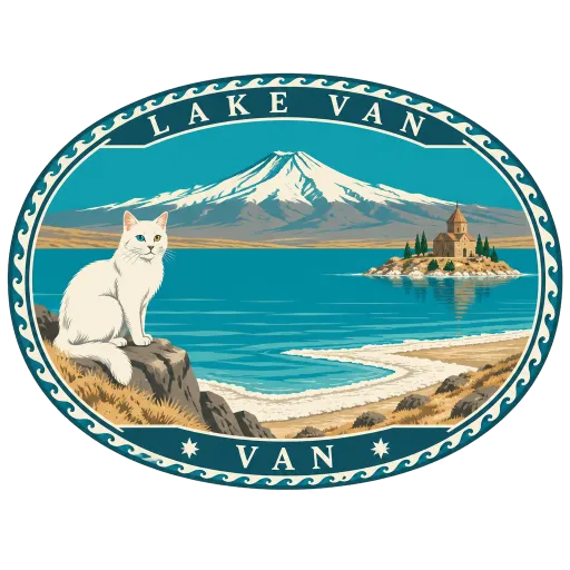 Lake Van travel stamp