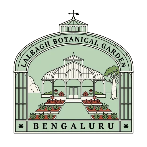 Lalbagh Botanical Garden travel stamp