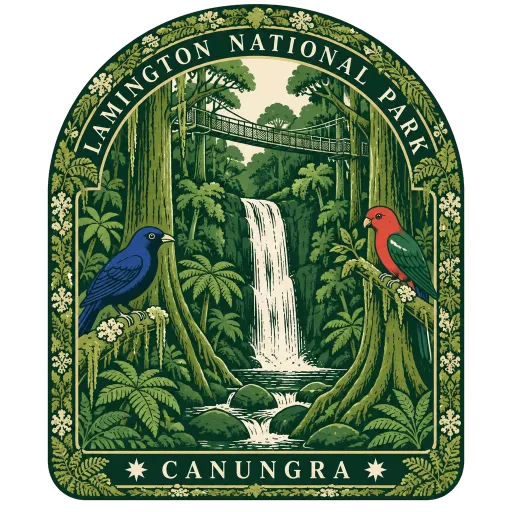 Lamington National Park travel stamp