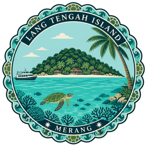 Lang Tengah Island travel stamp