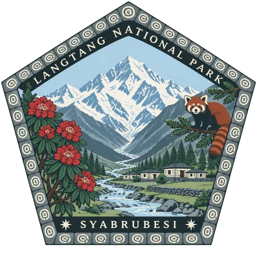 Langtang National Park travel stamp